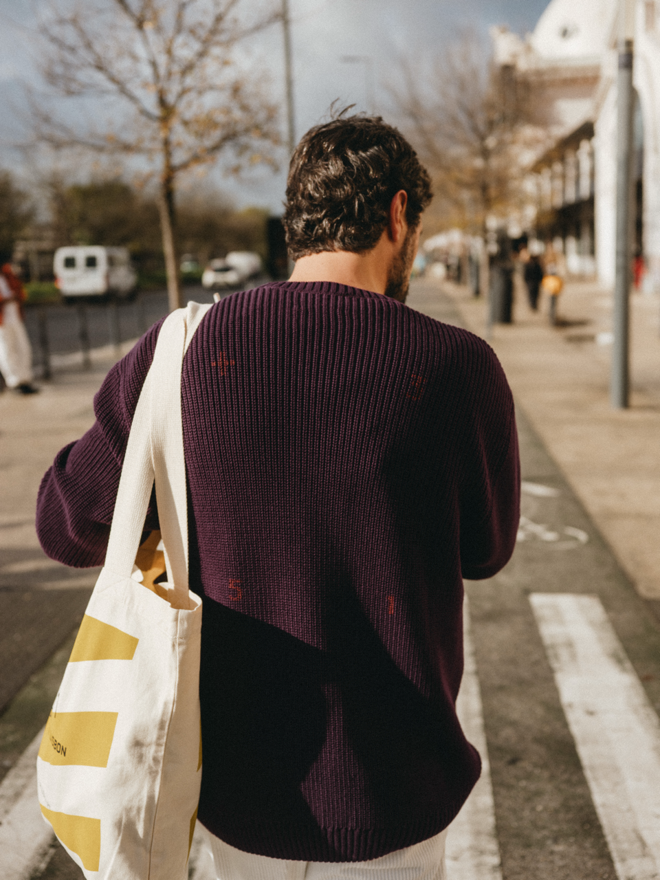 KNIT SWEATER PLUM