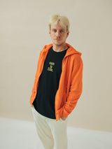 HOODIE ZIP TANGERINE