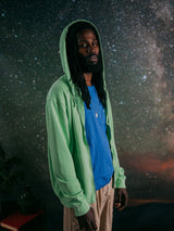 HOODIE ZIP NEON GREEN