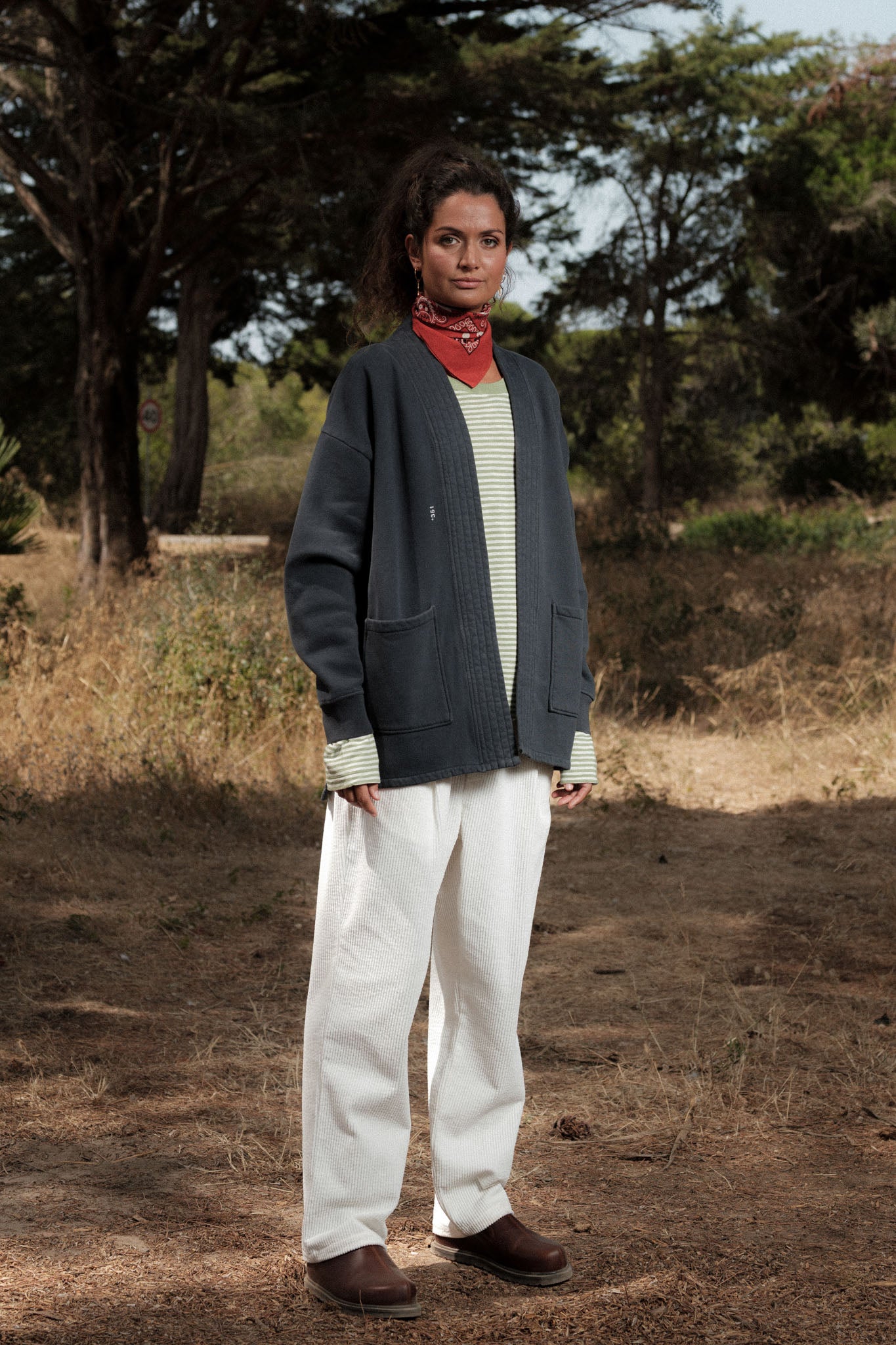 LONG SLEEVE STRIPES OFF-WHITE/PASTEL GREEN