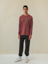 LONG SLEEVE GRAPHIC ONLY YOU BABY AUBERGINE/ TURTLE GREEN