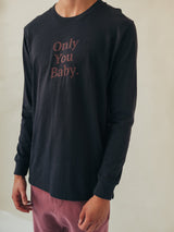 LONG SLEEVE GRAPHIC ONLY YOU BABY CHARCOAL /AUBERGINE