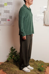 POLO LONG SLEEVE TERRY DEEP GREEN