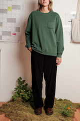 SWEATSHIRT ESSENTIAL DEEP GREEN