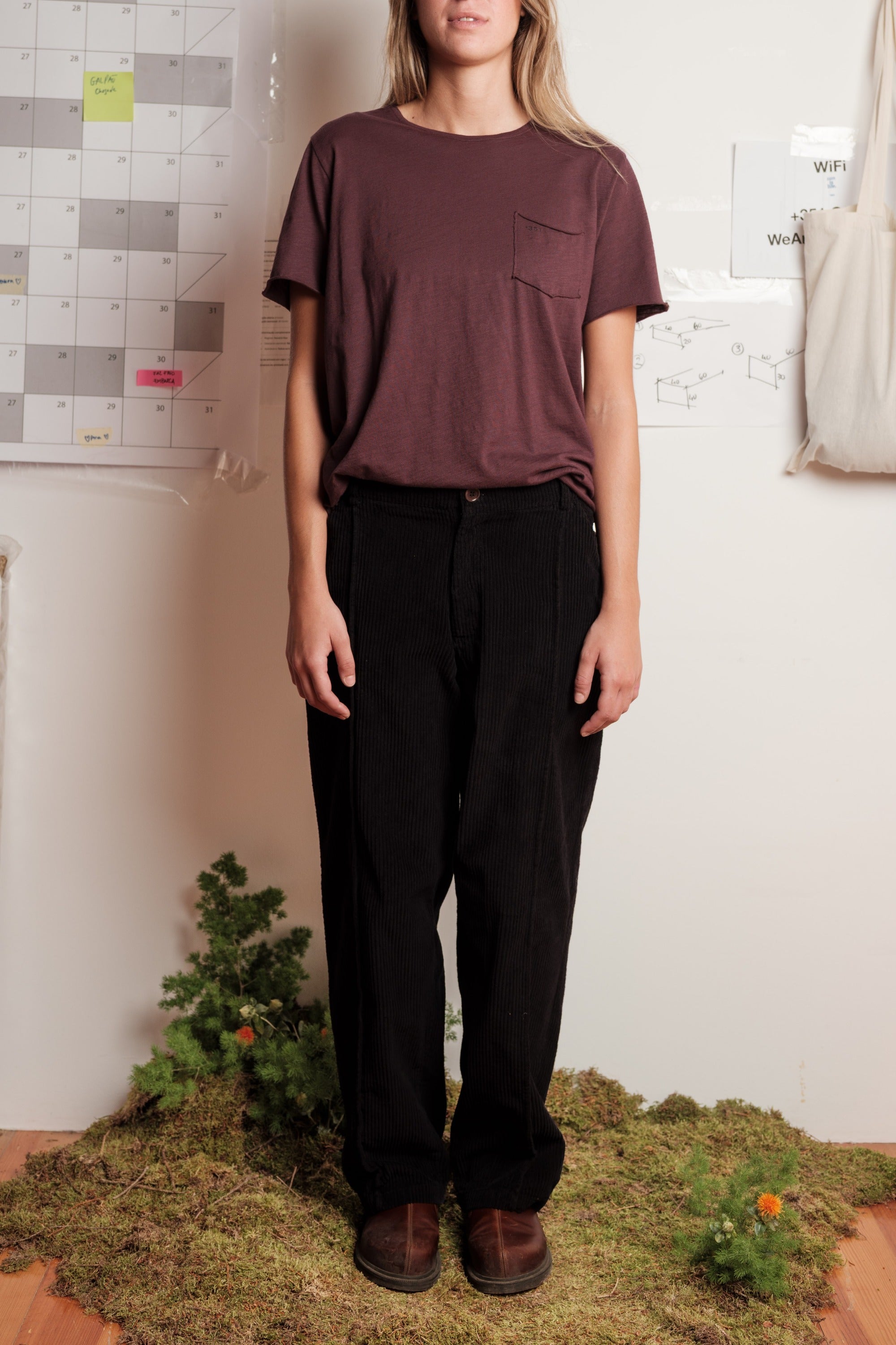 PANTS BAGGY CORDS BLACK