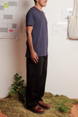 T-SHIRT STRIPES PETROL/FIG