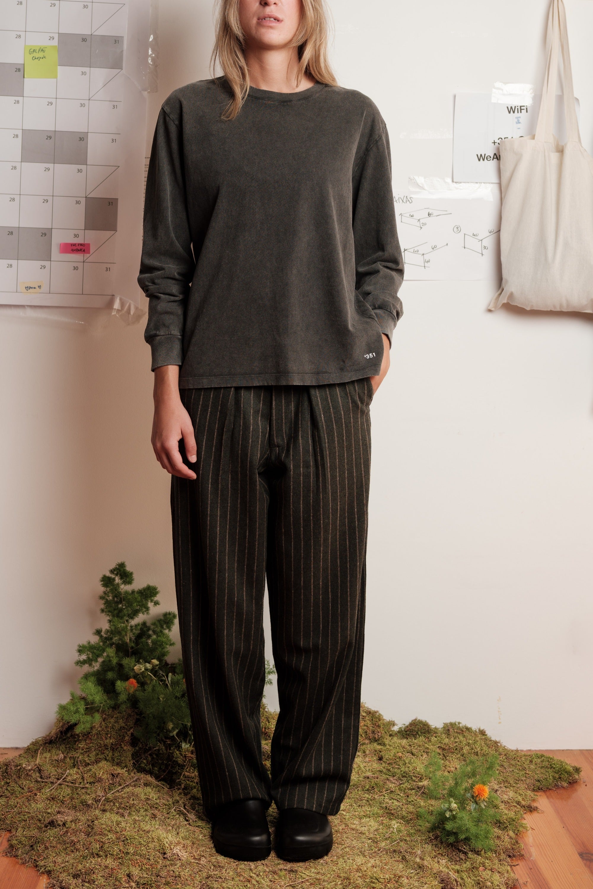 LONG SLEEVE RIB BLACK FADEOUT
