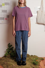 T-SHIRT STRIPES AZURE FLAME/CORAL