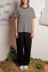 T-SHIRT STRIPES BLACK/ OFF-WHITE