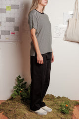 T-SHIRT STRIPES BLACK/ OFF-WHITE