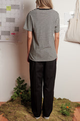 T-SHIRT STRIPES BLACK/ OFF-WHITE