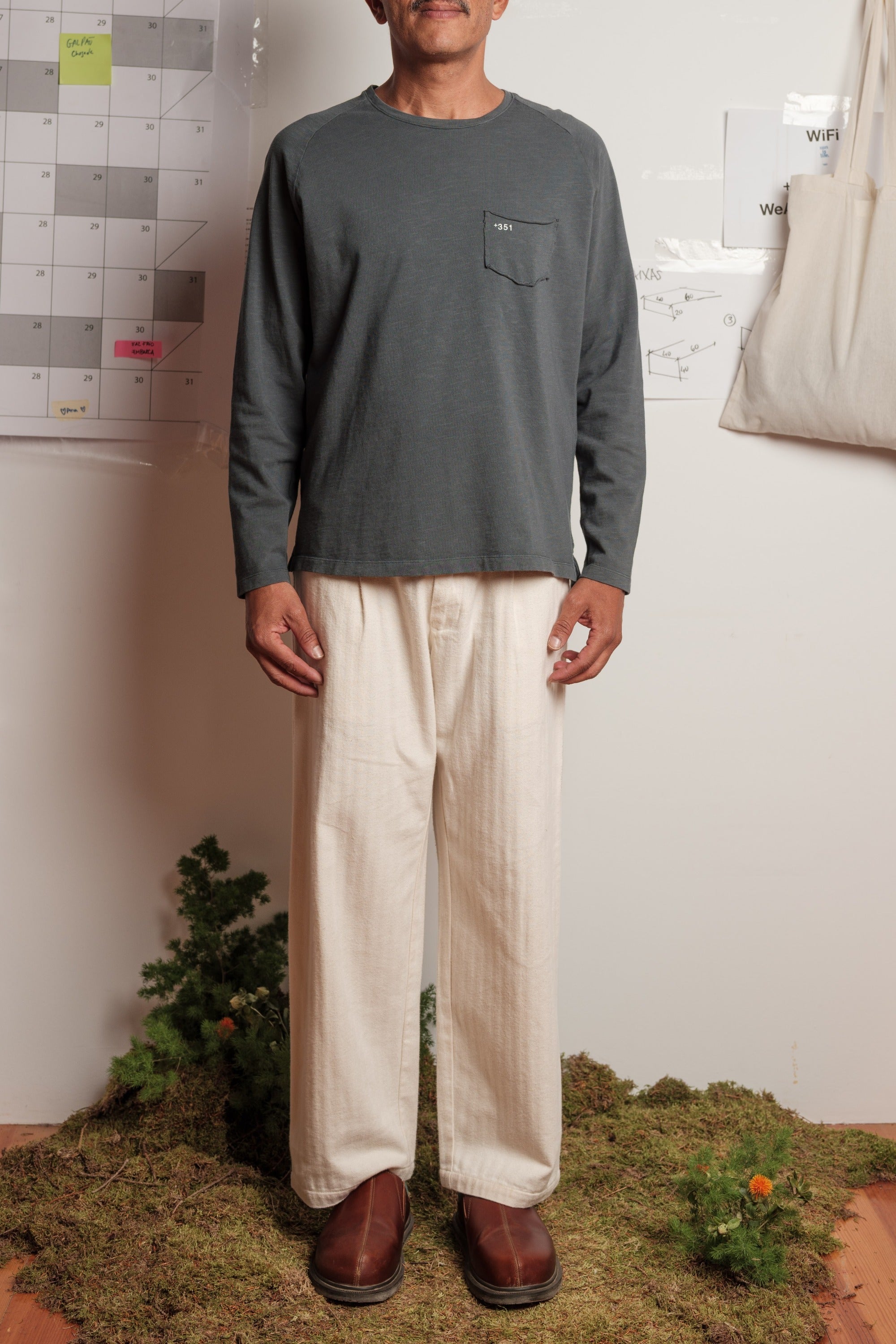 LONG SLEEVE ESSENTIAL CHARCOAL