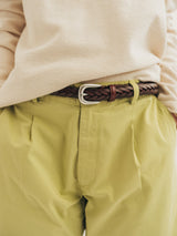 BELT ZIGZAG  BURGUNDY