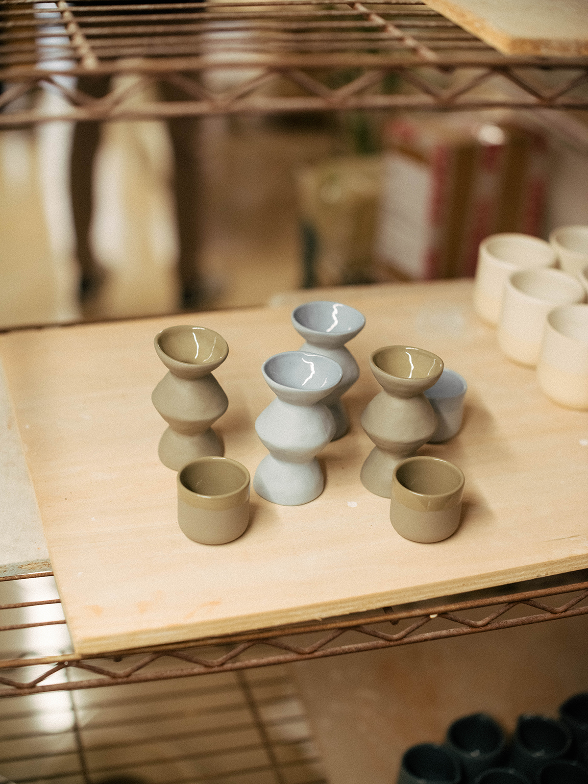 EGG AND SAKE CUP CECILE BLUE