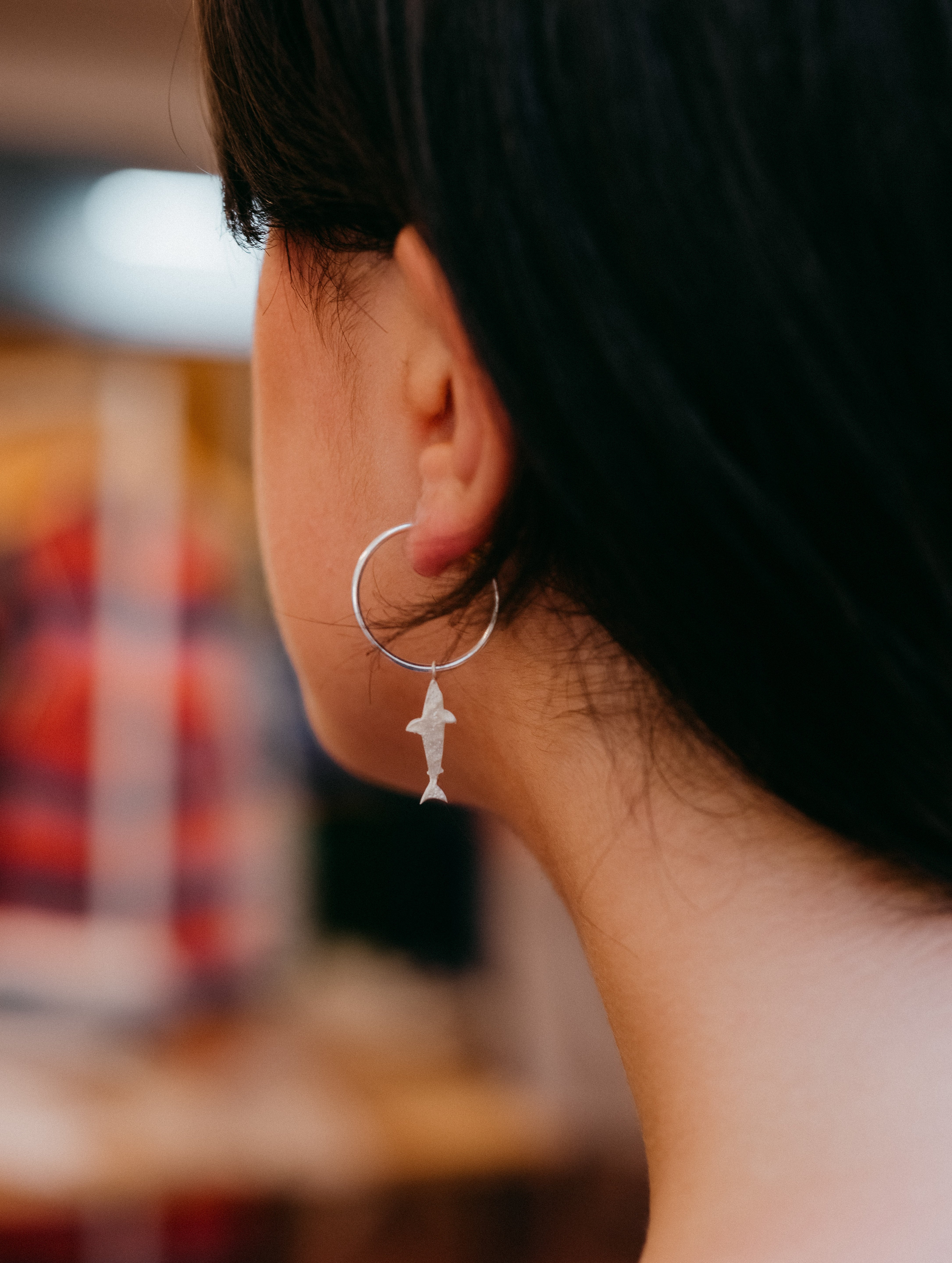 HOOPS SHARK MEDIUM SILVER