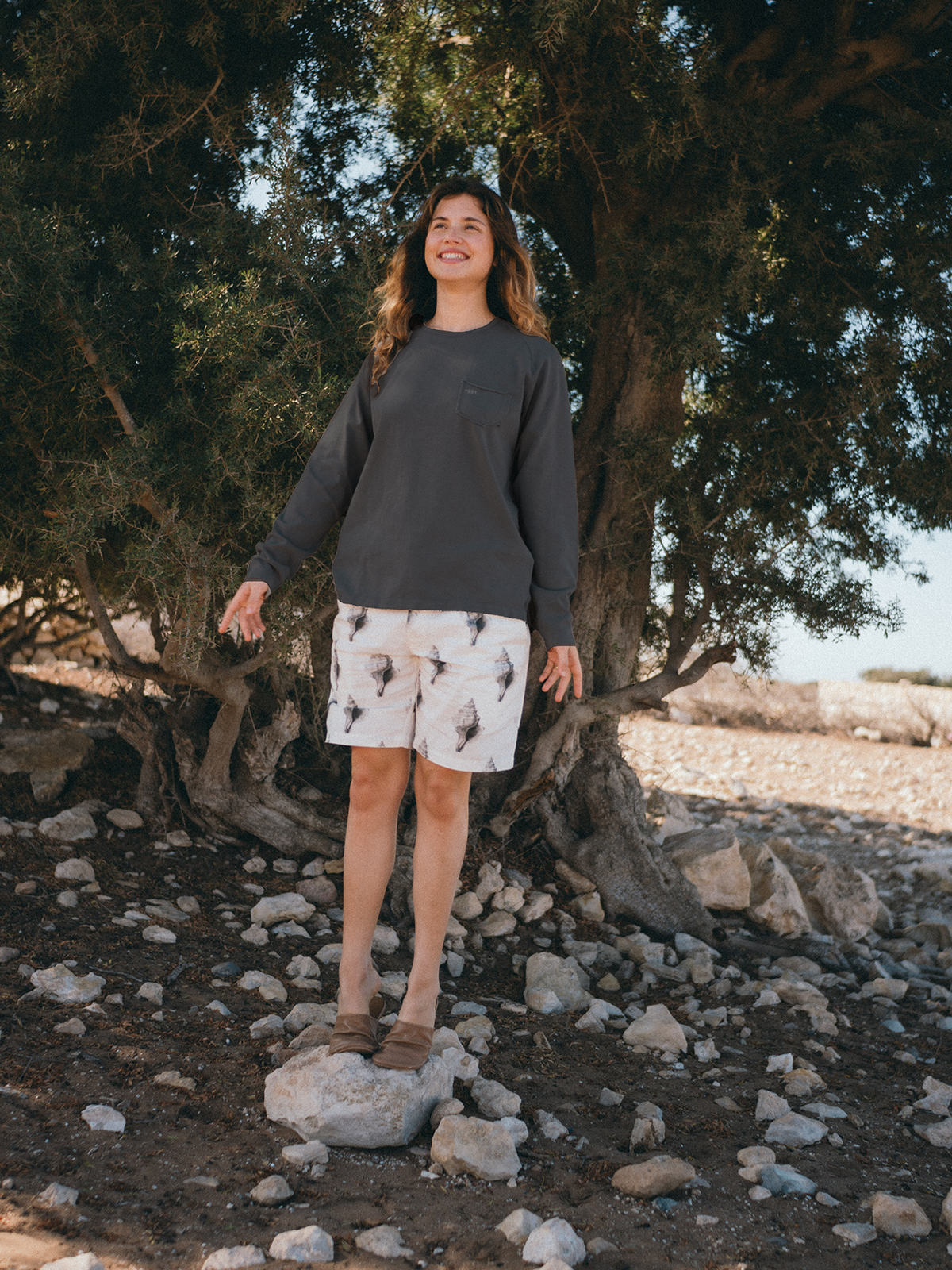 LONG SLEEVE ESSENTIAL CHARCOAL