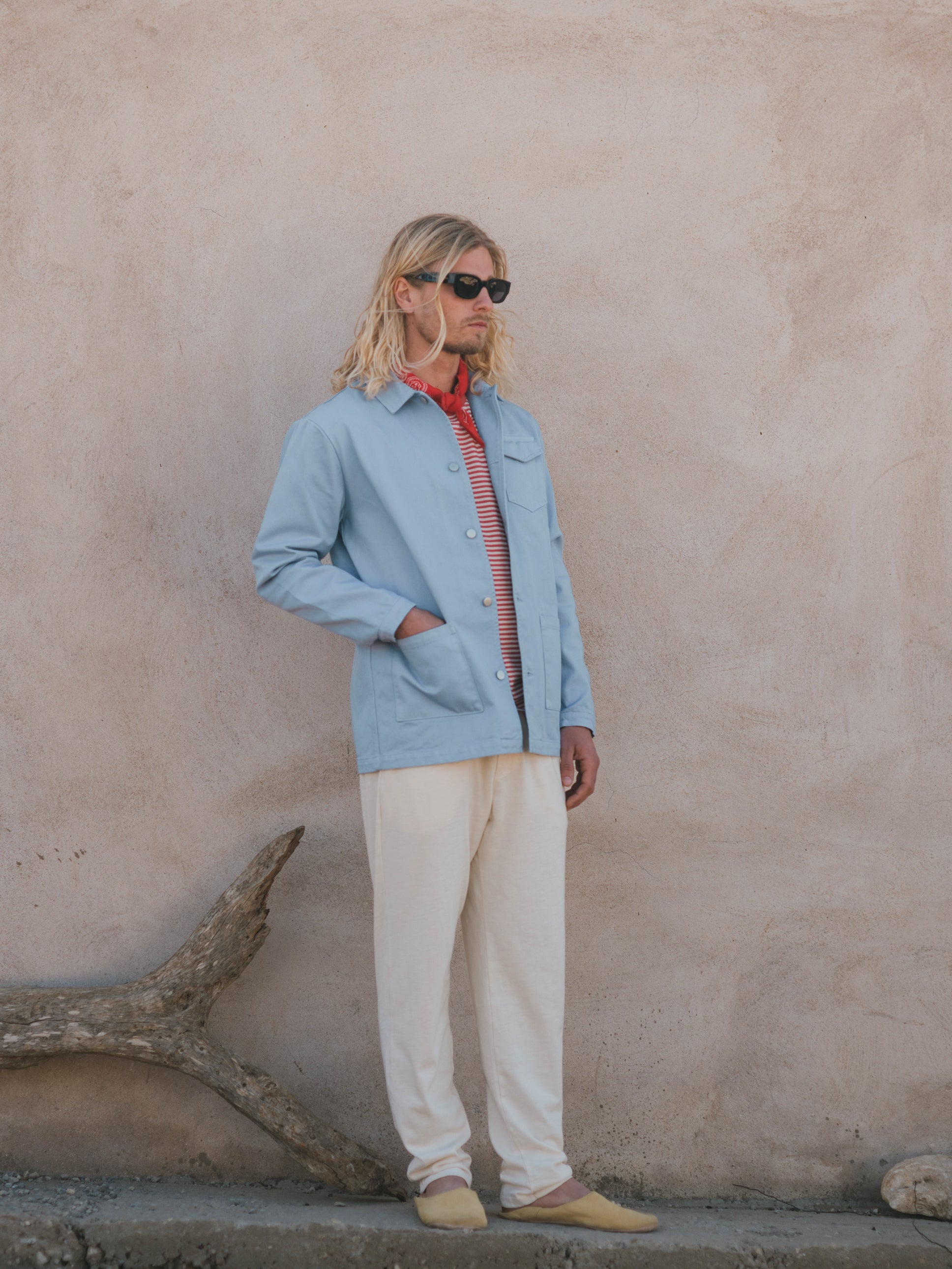 JACKE CANVAS JASMIN BLAU