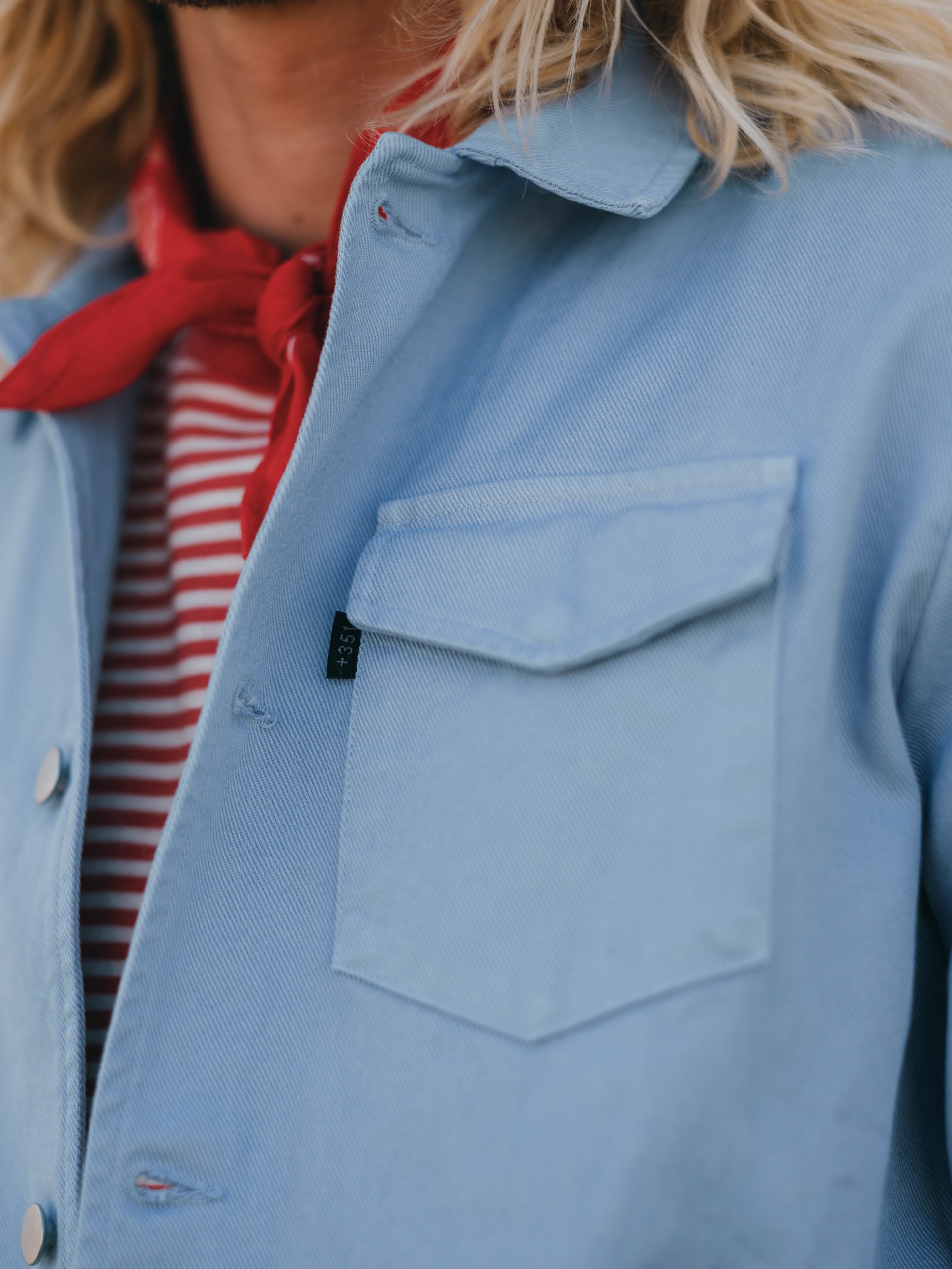 JACKE CANVAS JASMIN BLAU