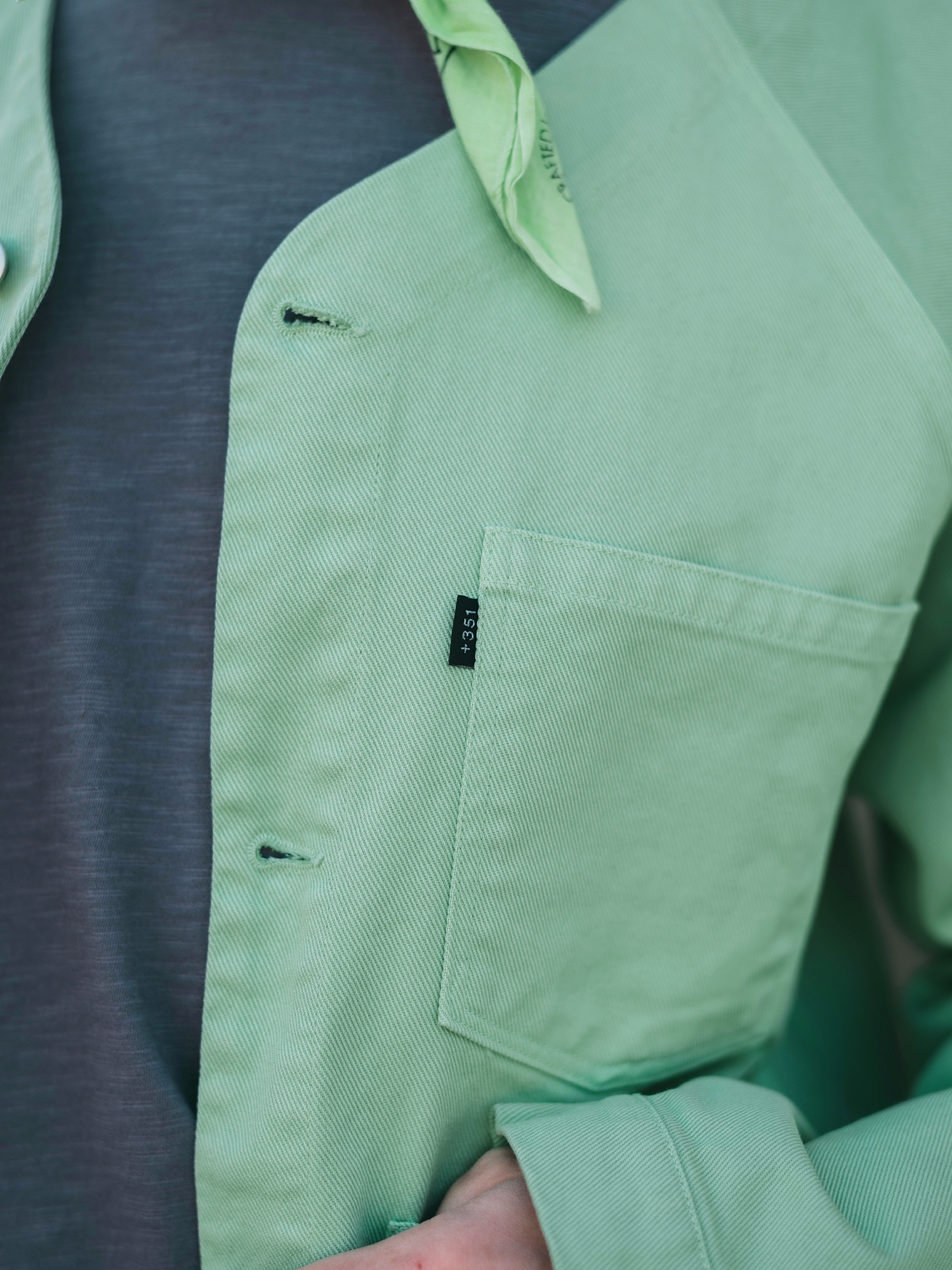 BASEBALLJACKE WASSERGRÜN