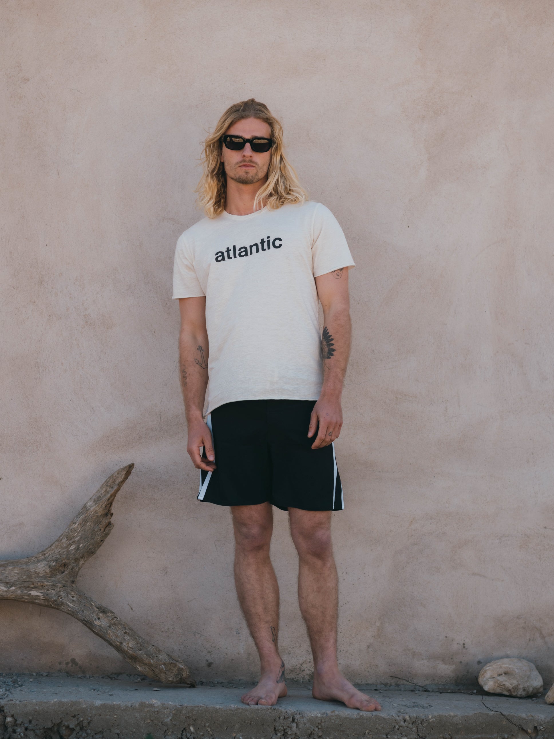 T-SHIRT ATLANTIC CRU/CHARCOAL