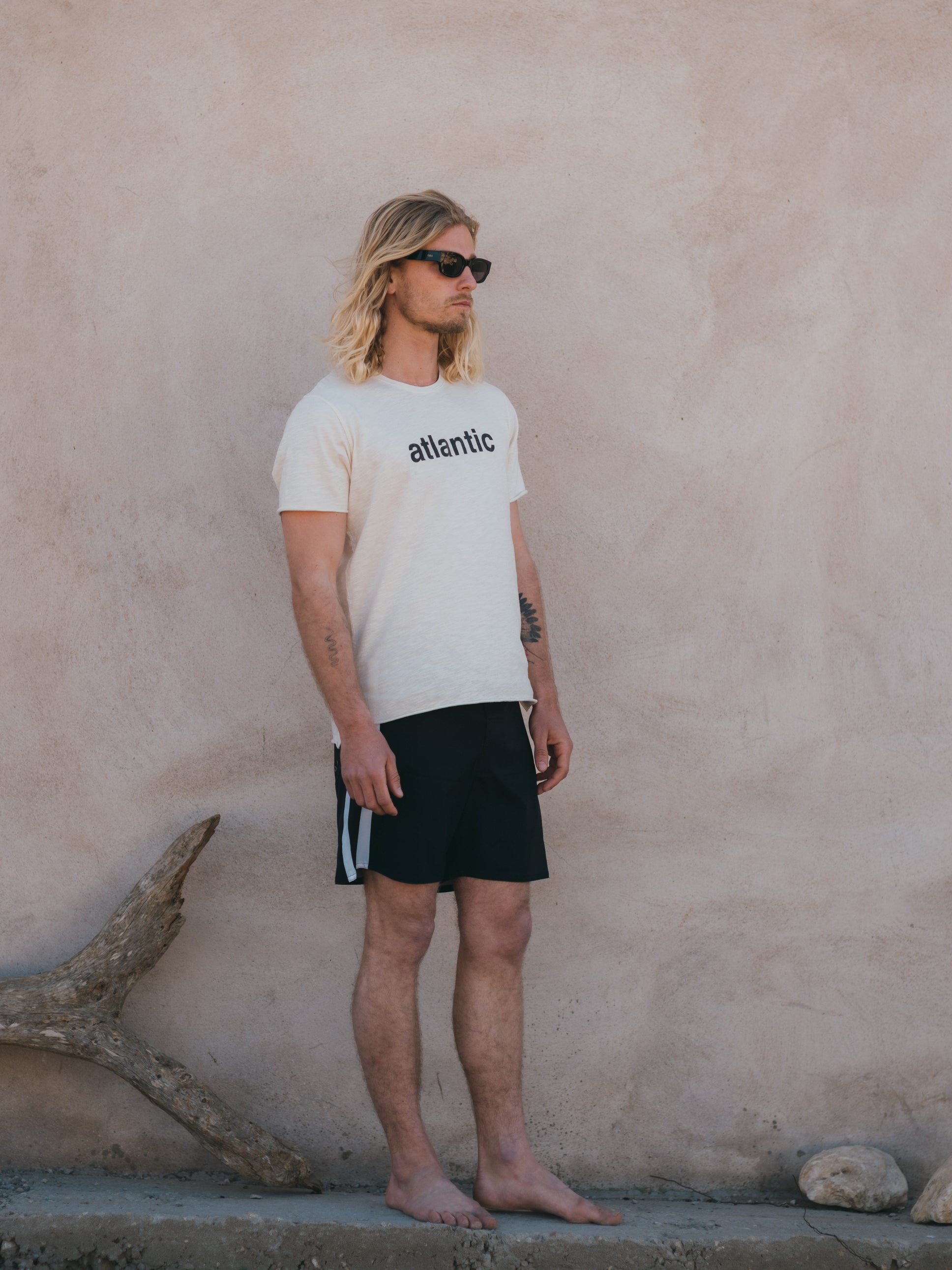 T-SHIRT ATLANTIC CRU/CHARCOAL