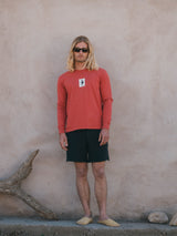 LONG SLEEVE GRAPHIC SEASHELL FRAMBOISE