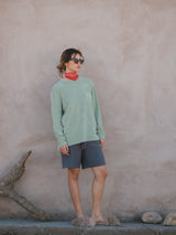 LONG SLEEVE TERRY WATER GREEN