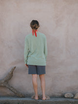 LONG SLEEVE TERRY WATER GREEN