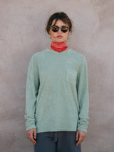 LONG SLEEVE TERRY WATER GREEN