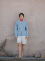 SHIRT LONG SLEEVE TERRY JASMIN BLUE