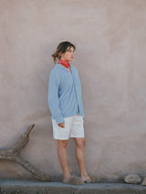 SHIRT LONG SLEEVE TERRY JASMIN BLUE