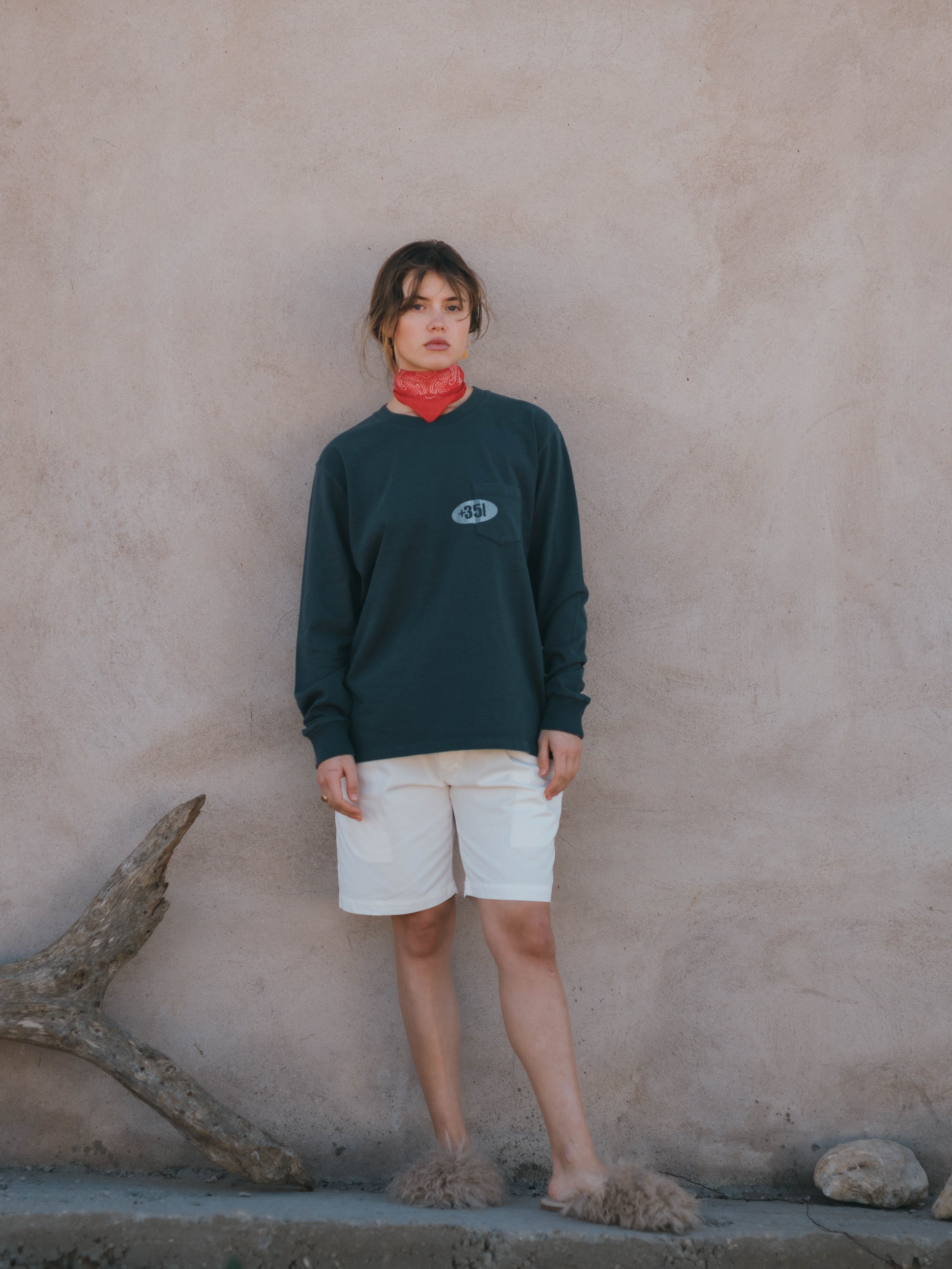 LONG SLEEVE GRAPHIC LOGO +351 CHARCOAL