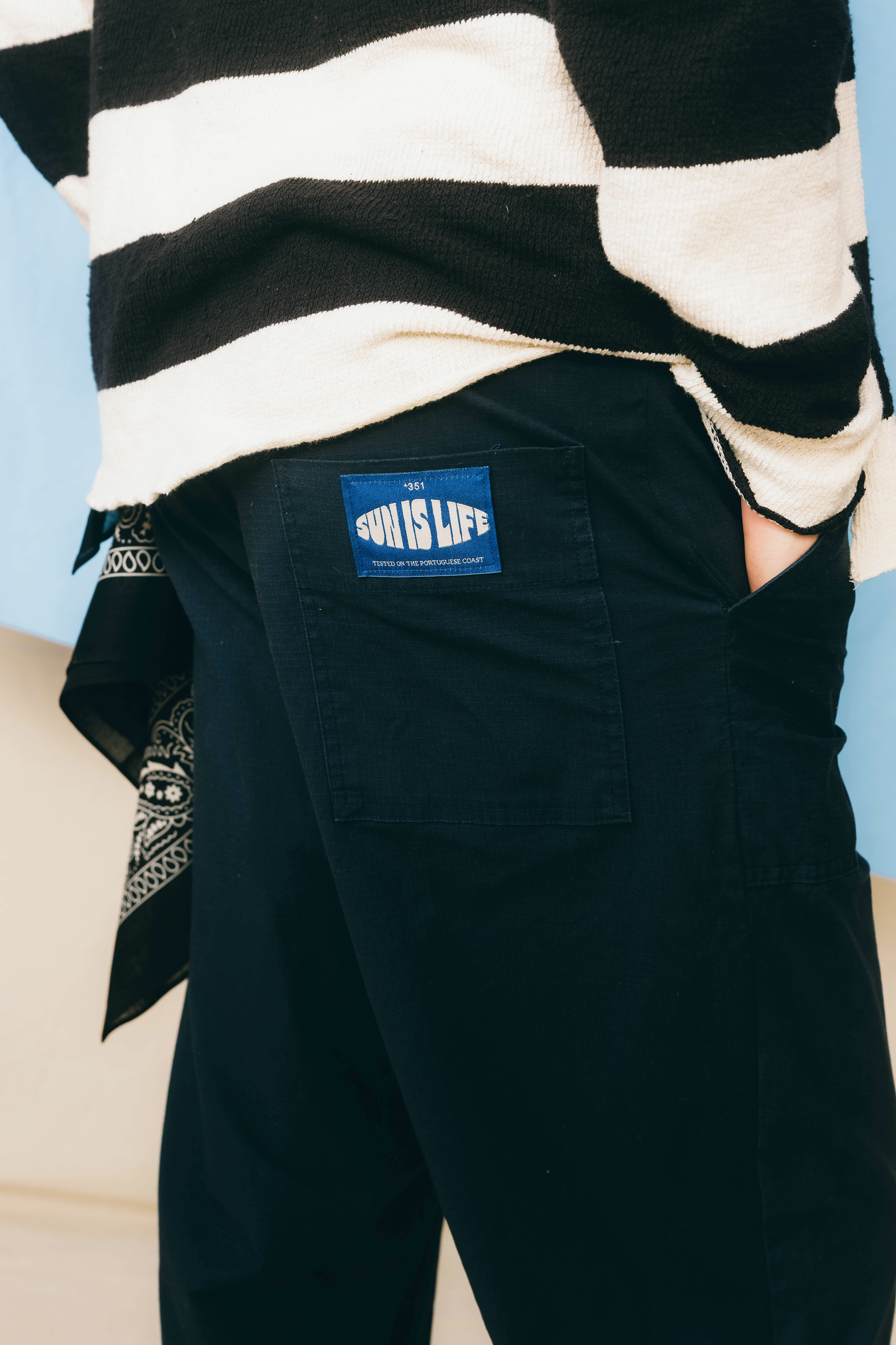 PANTS WAFFLE BLUE