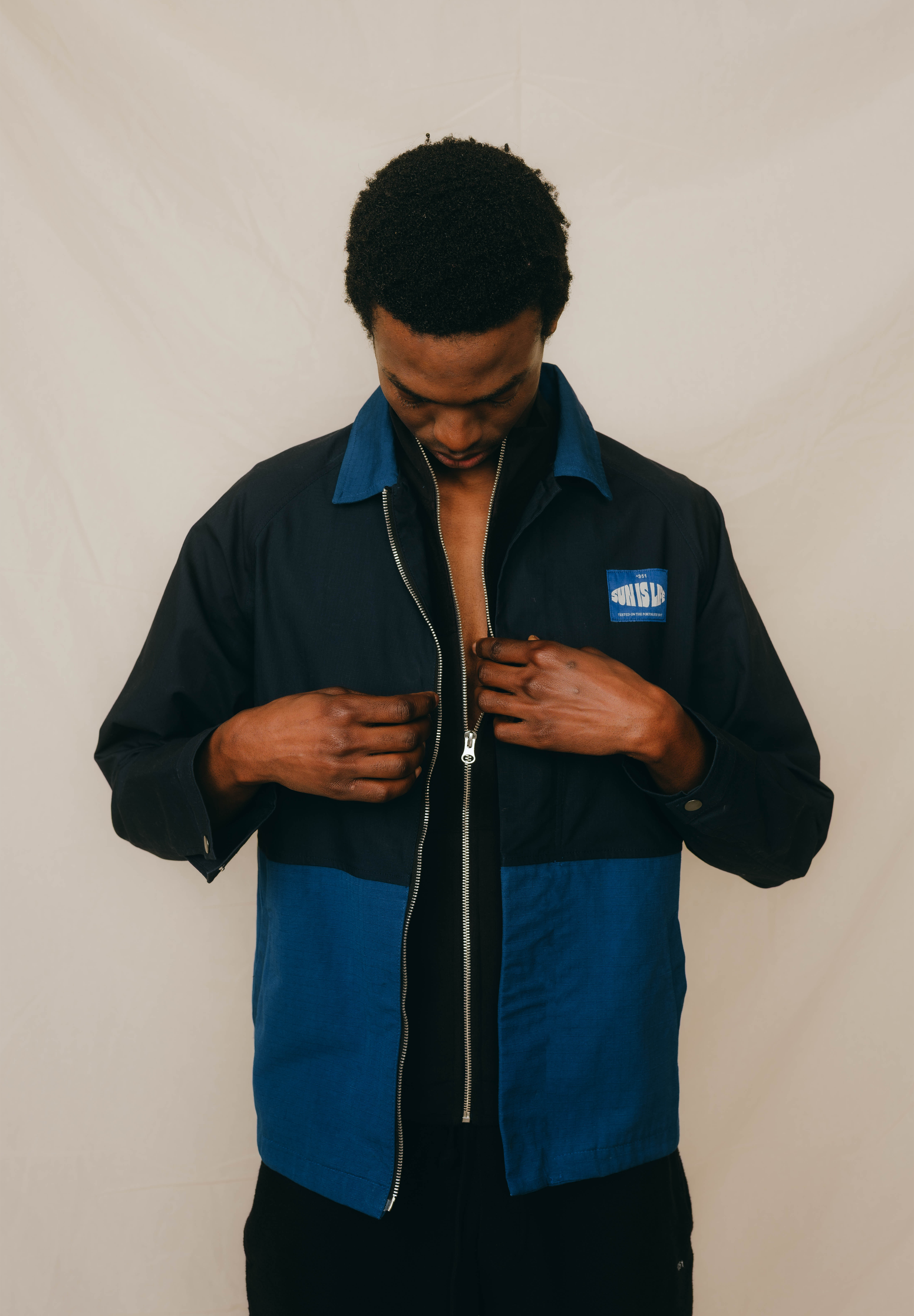 JACKET WAFFLE BLUE/NAVY