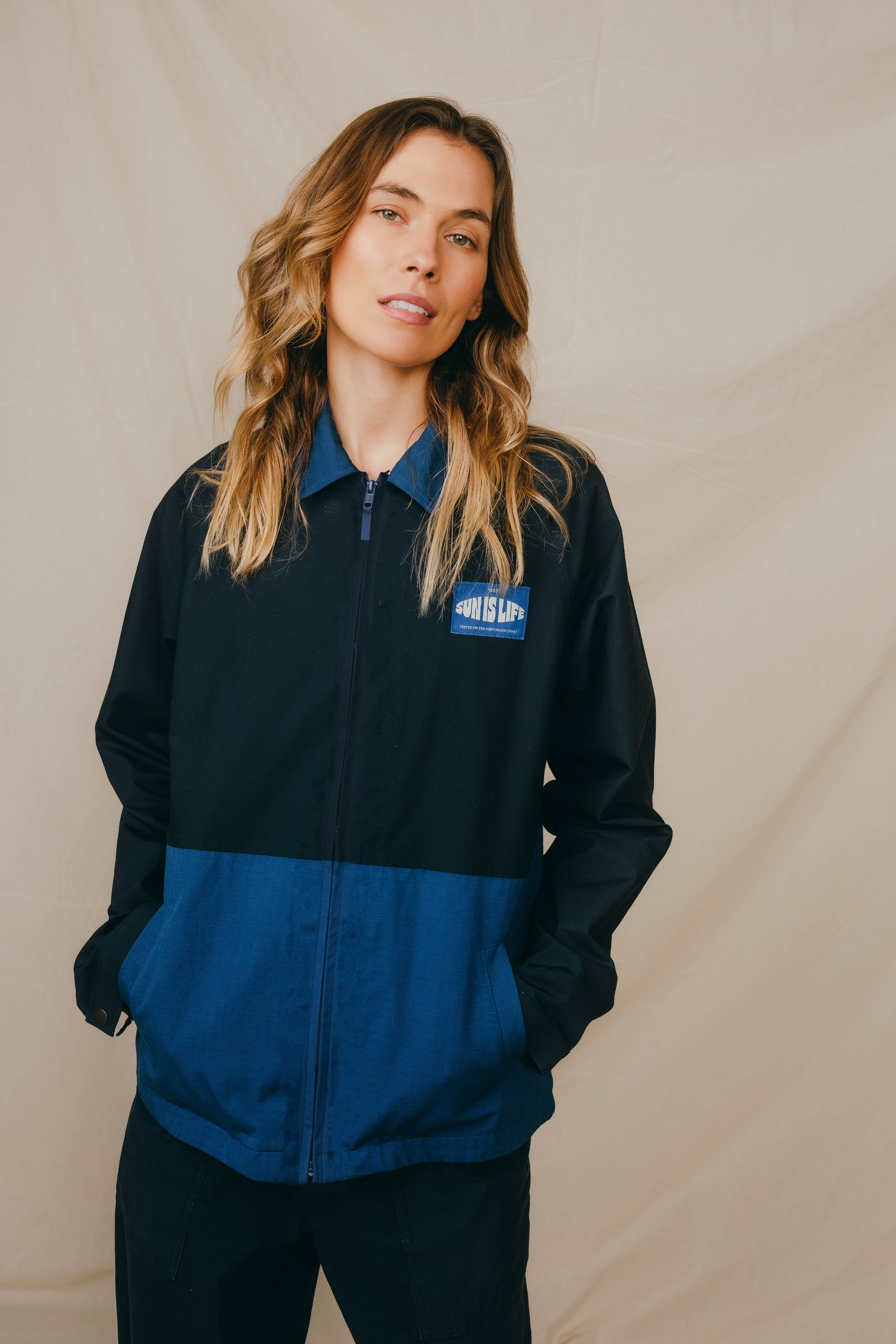 JACKET WAFFLE BLUE/NAVY