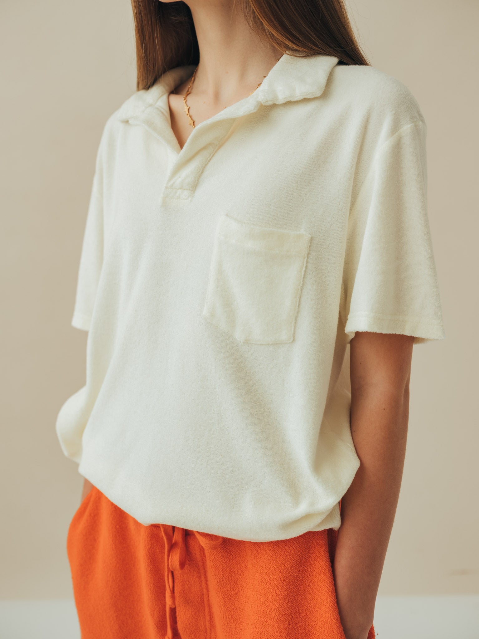 POLO TERRY OFF-WHITE