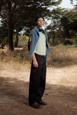 T-SHIRT STRIPES PASTEL GREEN/OFF-WHITE