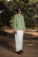 SHIRT LONG SLEEVE TERRY PASTEL GREEN