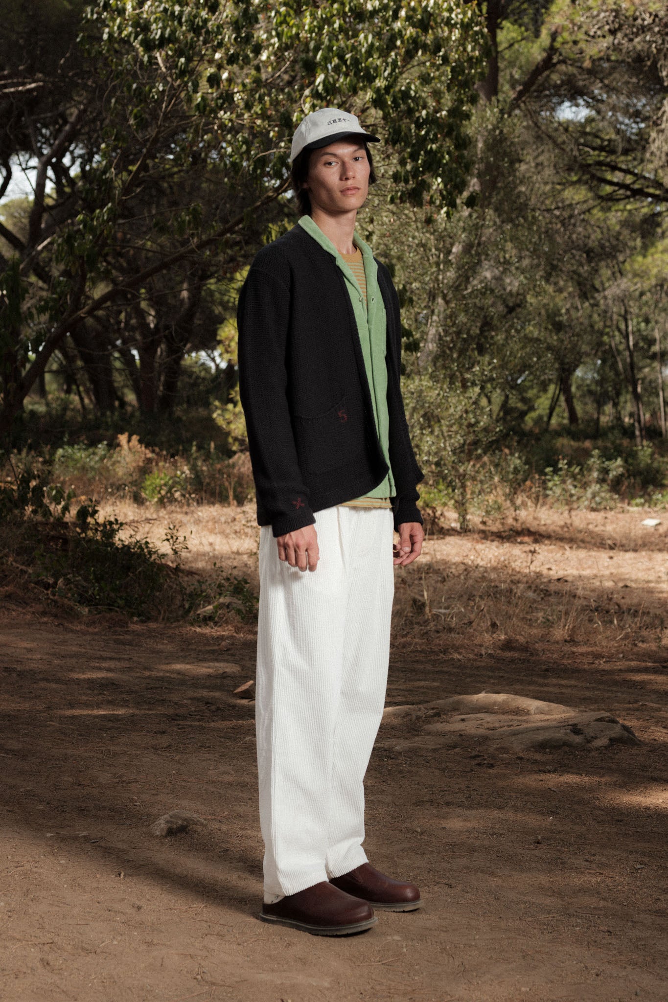 KNIT KIMONO CHARCOAL