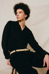 SHIRT LONG SLEEVE TERRY BLACK