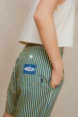 BOARDSHORT STRIPES YELLOW/BLUE