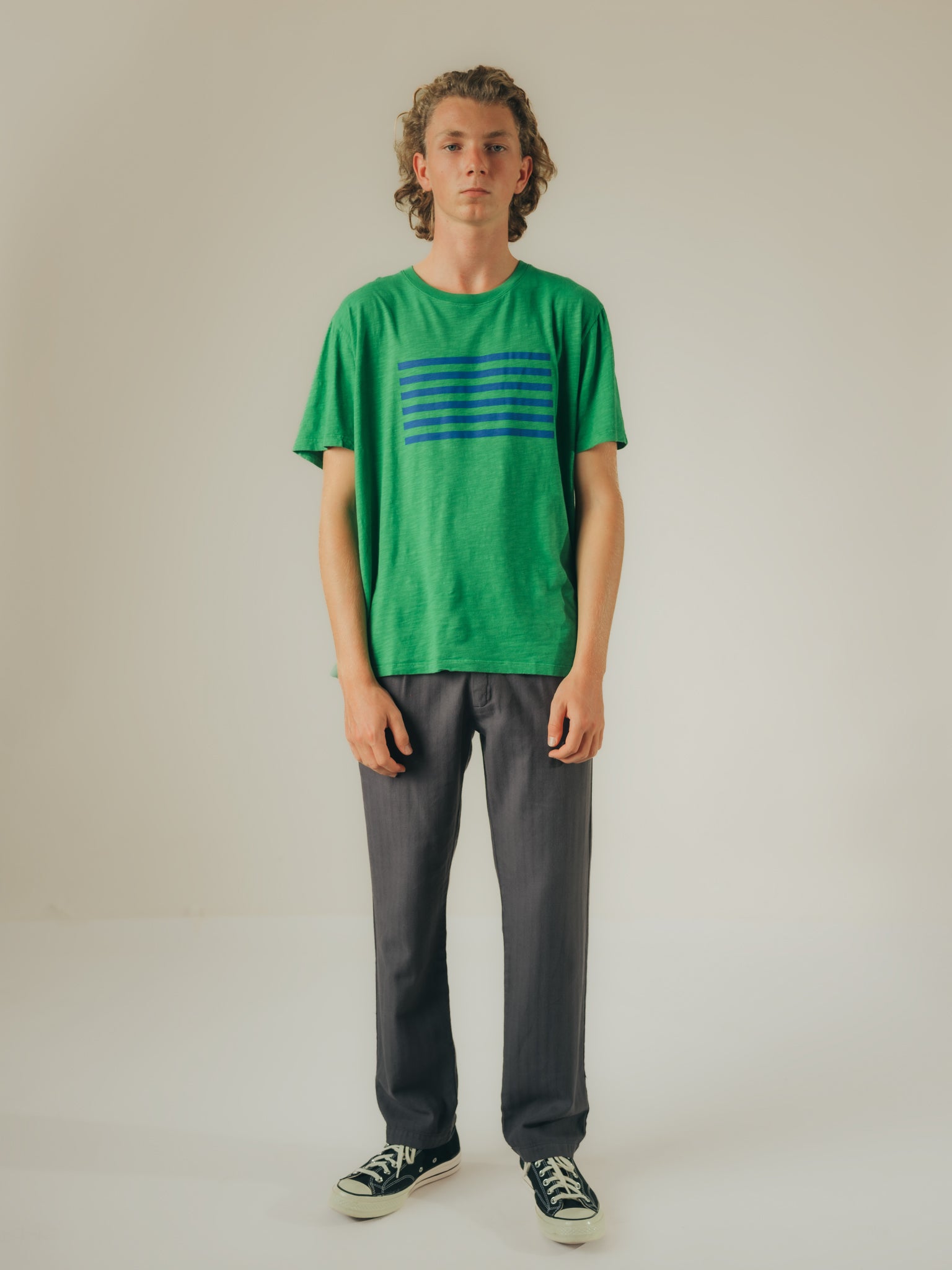 TSHIRT GRAPHIC FREQUENCY TURTLE GREEN/STEEL BLUE