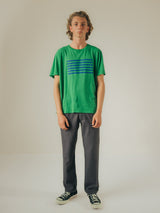 TSHIRT GRAPHIC FREQUENCY TURTLE GREEN/STEEL BLUE