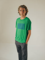 TSHIRT GRAPHIC FREQUENCY TURTLE GREEN/STEEL BLUE