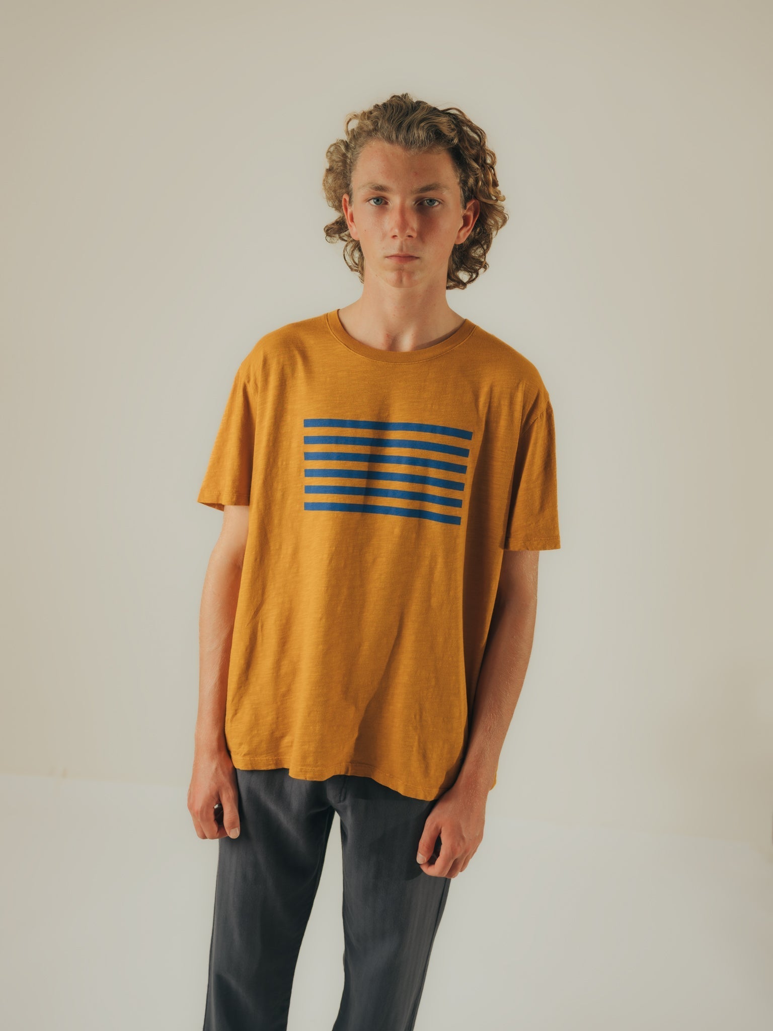 TSHIRT GRAPHIC FREQUENCY SAND/STEEL BLUE