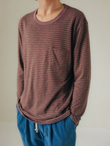 LONG SLEEVE STRIPES EXPRESSO/AUBERGINE