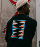 SWEATSHIRT GRAPHIC BACKGAMMON BLACK