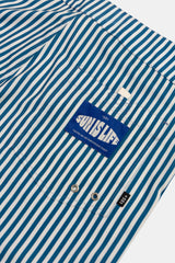 BOARDSHORT STRIPES WHITE/BLUE