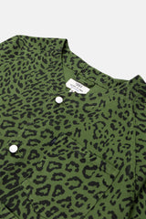 BASEBALL JACKET LEOPARD GREEN