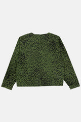 BASEBALL JACKET LEOPARD GREEN